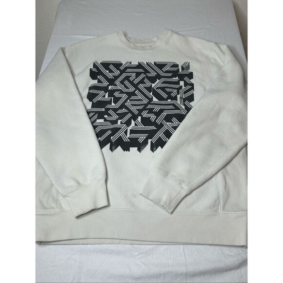 Arcade Fire Men's Light Gray Crew Neck Fleece Lined Pullover Sweatshirt Large - Picture 1 of 5